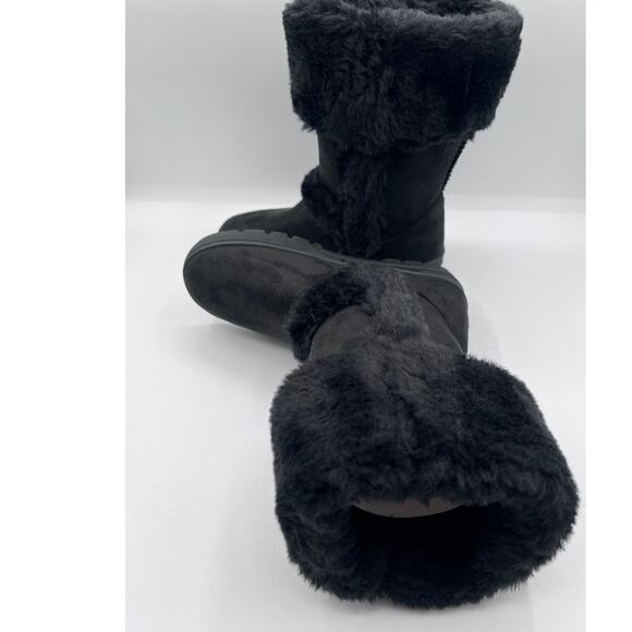 STYLE & CO. 'WITTY' COLD-WEATHER FAUX FUR WINTER BOOTS BLACK WOMENS 5M NEW! - Picture 6 of 11